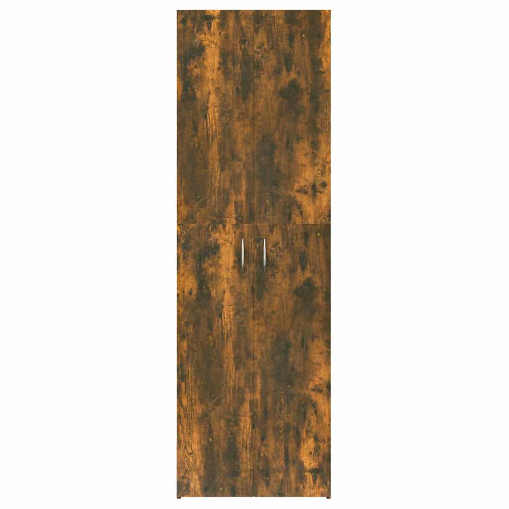 vidaXL Office Cabinet Smoked Oak 60x32x190 cm Engineered Wood