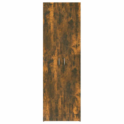 vidaXL Office Cabinet Smoked Oak 60x32x190 cm Engineered Wood
