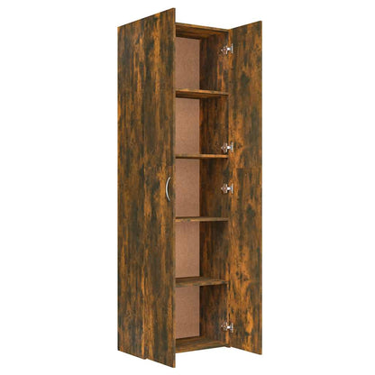 vidaXL Office Cabinet Smoked Oak 60x32x190 cm Engineered Wood