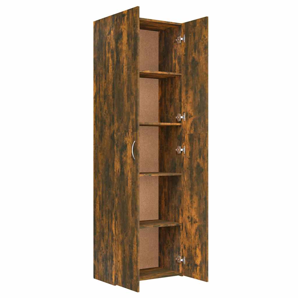815279 vidaXL Office Cabinet Smoked Oak 60x32x190 cm Engineered Wood