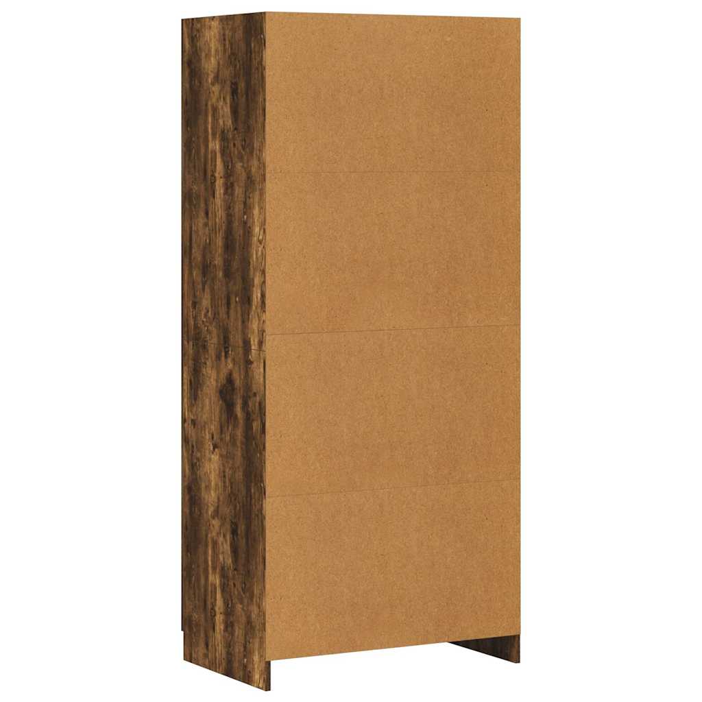 vidaXL Wardrobe Smoked Oak 80x50x180 cm Engineered Wood