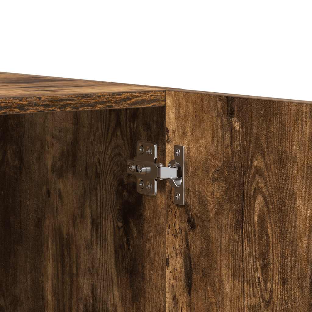 vidaXL Wardrobe Smoked Oak 80x50x180 cm Engineered Wood