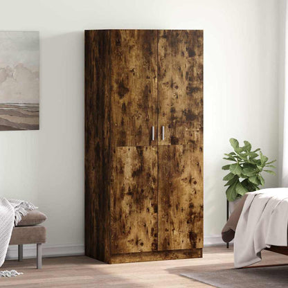 vidaXL Wardrobe Smoked Oak 80x52x180 cm Engineered Wood