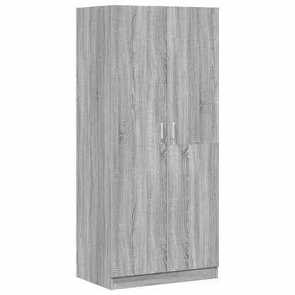 vidaXL Wardrobe Grey Sonoma 80x52x180 cm Engineered Wood