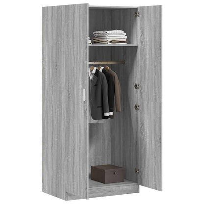 vidaXL Wardrobe Grey Sonoma 80x52x180 cm Engineered Wood