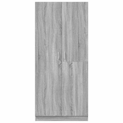 vidaXL Wardrobe Grey Sonoma 80x52x180 cm Engineered Wood