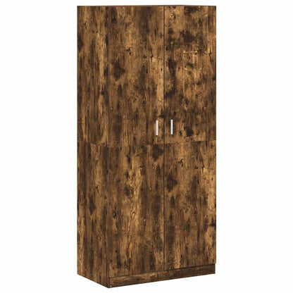 vidaXL Wardrobe Smoked Oak 90x52x200 cm Engineered Wood