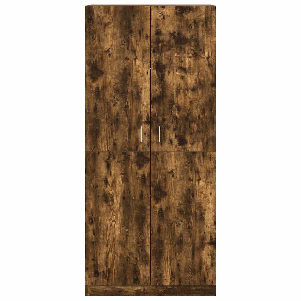vidaXL Wardrobe Smoked Oak 90x52x200 cm Engineered Wood