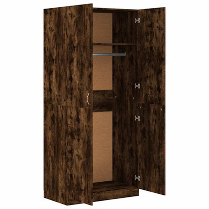 vidaXL Wardrobe Smoked Oak 90x52x200 cm Engineered Wood