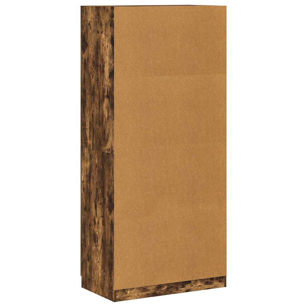 vidaXL Wardrobe Smoked Oak 90x52x200 cm Engineered Wood