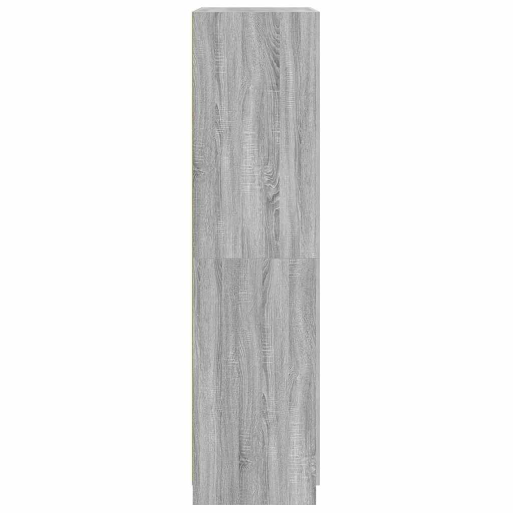 815355 vidaXL Wardrobe Grey Sonoma 90x52x200 cm Engineered Wood