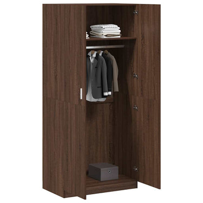 vidaXL Wardrobe Brown Oak 90x50x200 cm Engineered Wood