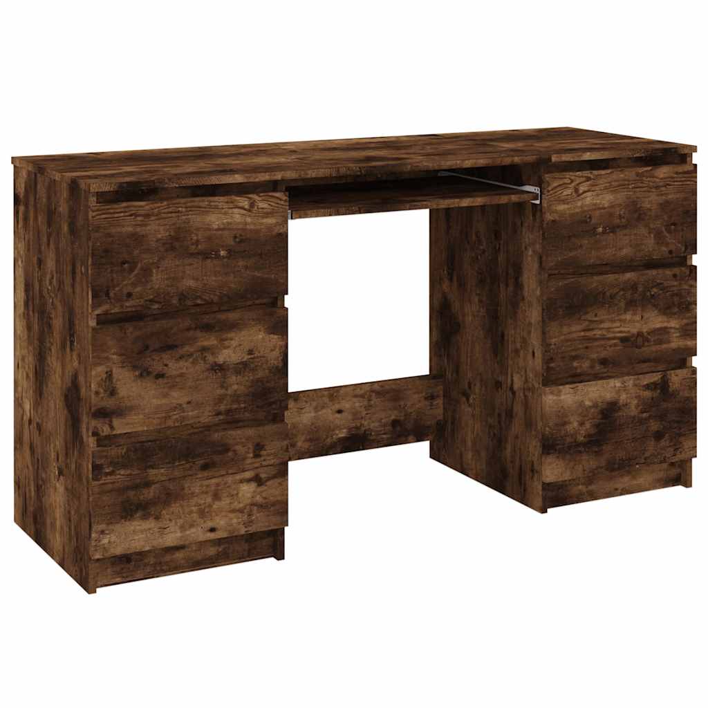 vidaXL Writing Desk | Smoked Oak | Engineered Wood | 140x50x77 cm | Writing Desk
