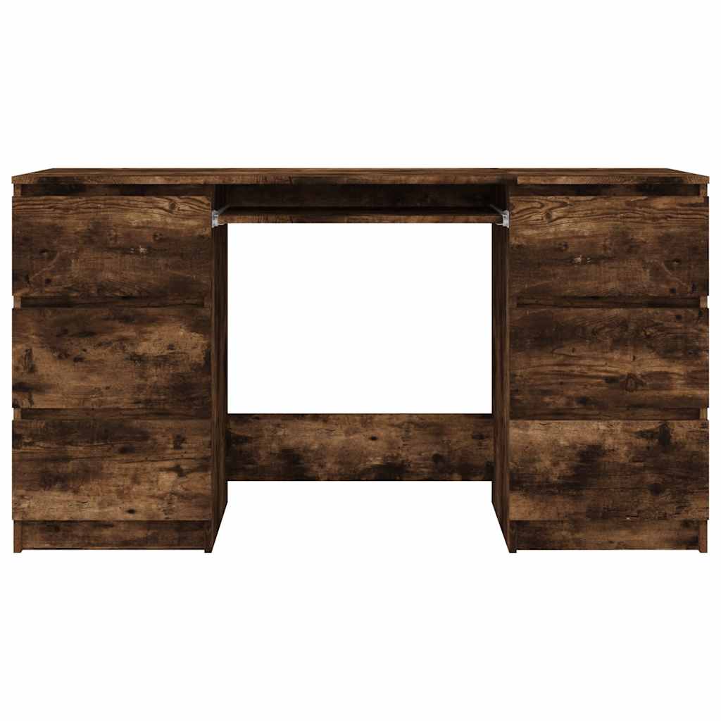 vidaXL Writing Desk | Smoked Oak | Engineered Wood | 140x50x77 cm | Writing Desk
