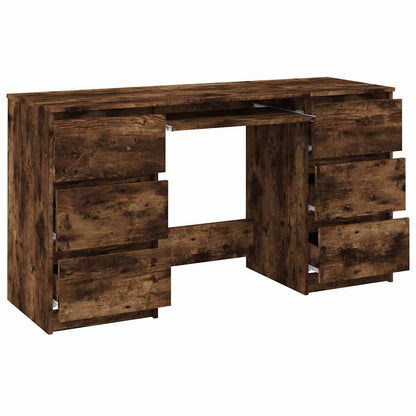 vidaXL Writing Desk | Smoked Oak | Engineered Wood | 140x50x77 cm | Writing Desk