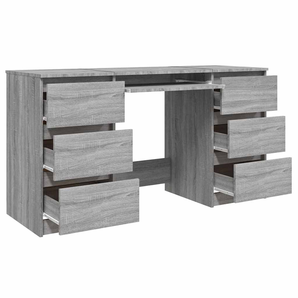 vidaXL Writing Desk | Grey Sonoma | Engineered Wood | Standard | Writing Desk