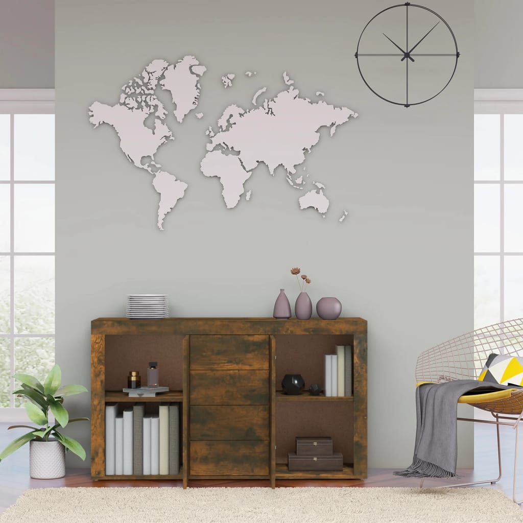 815492 vidaXL Sideboard Smoked Oak 120x36x69 cm Engineered Wood