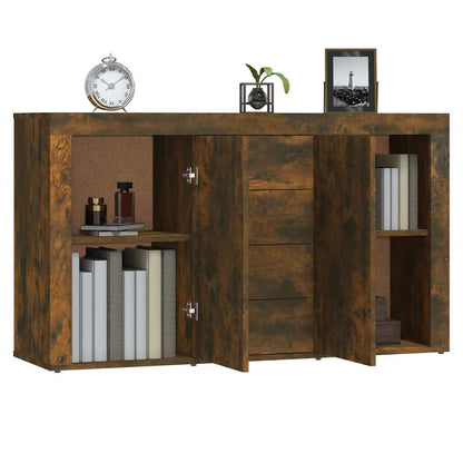 815492 vidaXL Sideboard Smoked Oak 120x36x69 cm Engineered Wood