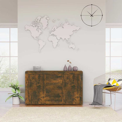 815492 vidaXL Sideboard Smoked Oak 120x36x69 cm Engineered Wood