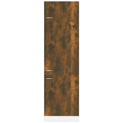 vidaXL Refrigerator Cabinet "Lyon" Smoked Oak 60x57x207 cm