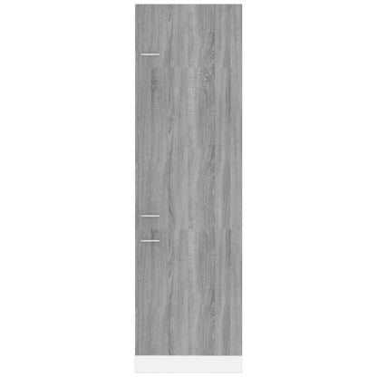 vidaXL Refrigerator Cabinet Lyon Grey Sonoma 60x57x207 cm Engineered Wood