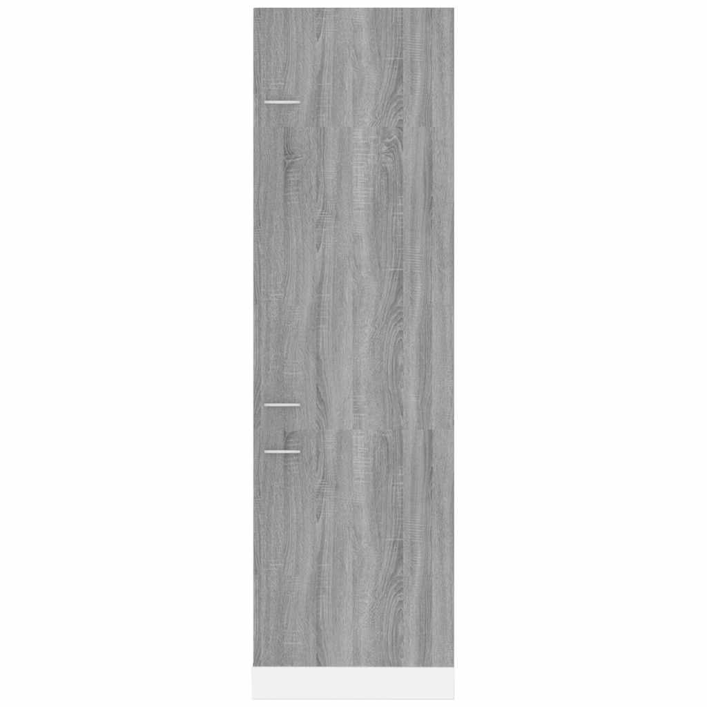 vidaXL Refrigerator Cabinet "Lyon" Grey Sonoma 60x57x207 cm