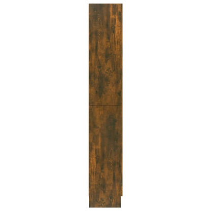 vidaXL Vitrine Cabinet Smoked Oak 82,5x30,5x185 cm Engineered Wood