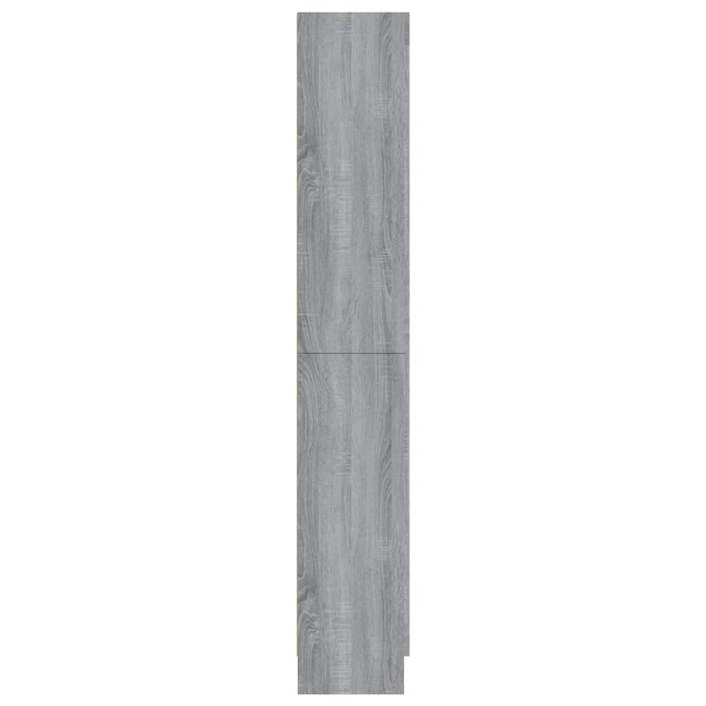 vidaXL Vitrine Cabinet Grey Sonoma 82,5x30,5x185 cm Engineered Wood