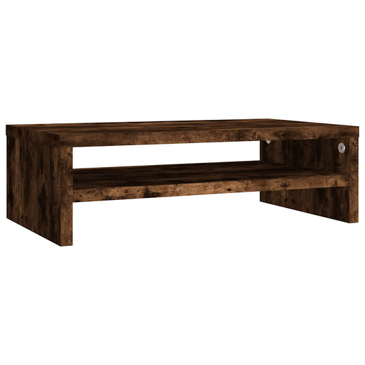815267 vidaXL Monitor Stand Smoked Oak 42x24x13 cm Engineered Wood