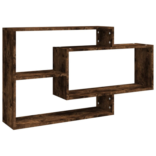 815288 vidaXL Wall Shelf Smoked Oak 104x20x58,5 cm Engineered Wood