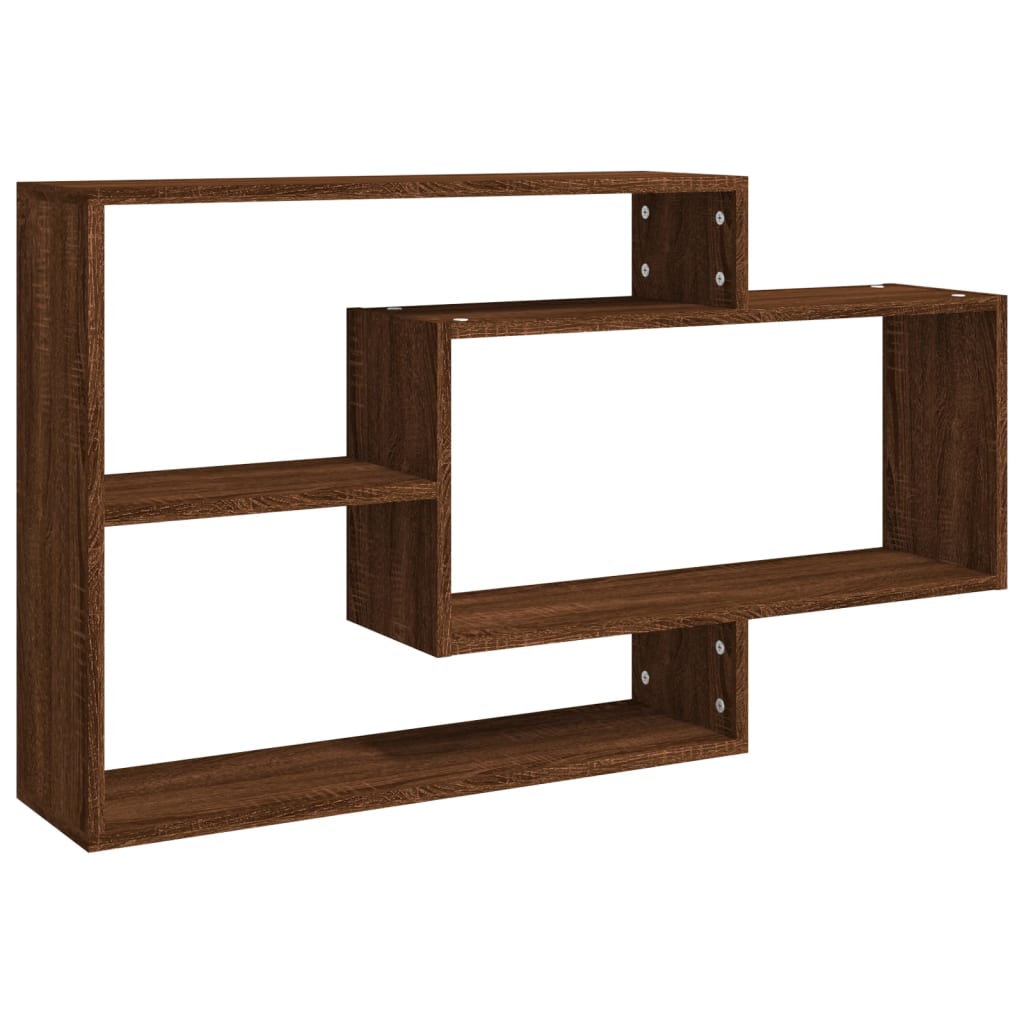 vidaXL Wall Shelf Brown Oak 104x20x58.5 cm Engineered Wood