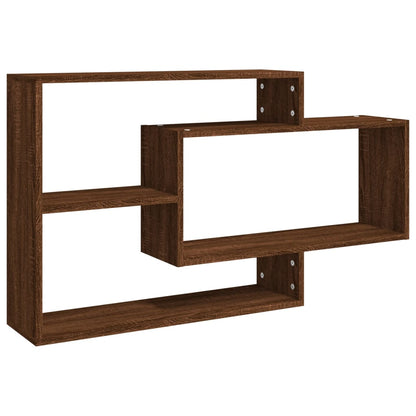 vidaXL Wall Shelf Brown Oak 104x20x58.5 cm Engineered Wood