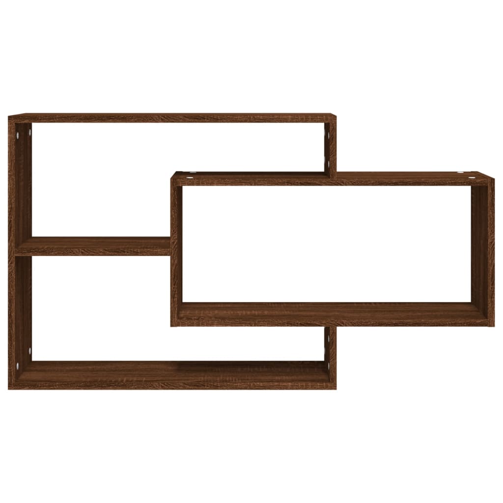 vidaXL Wall Shelf Brown Oak 104x20x58.5 cm Engineered Wood