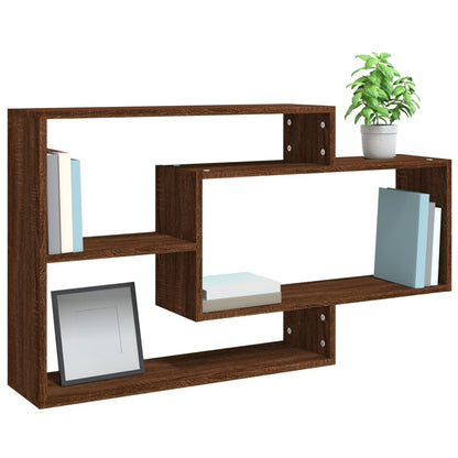 vidaXL Wall Shelf Brown Oak 104x20x58.5 cm Engineered Wood