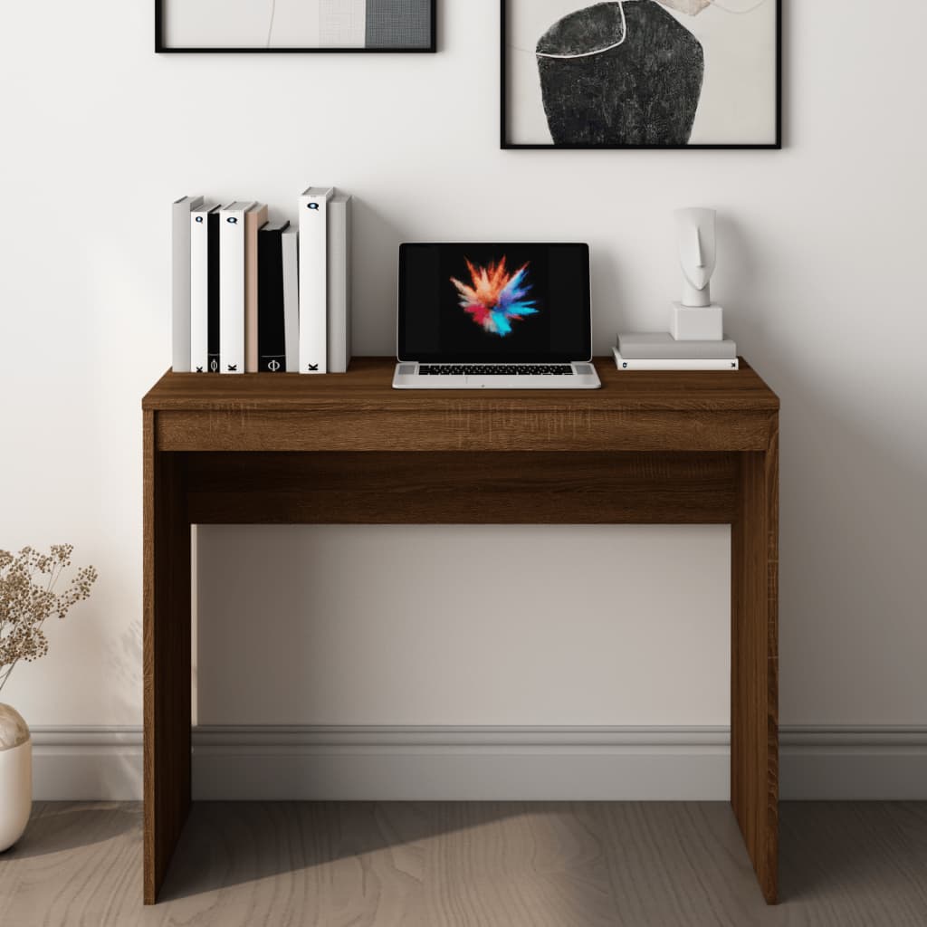 vidaXL Desk Brown Oak 90x40x72 cm Engineered Wood
