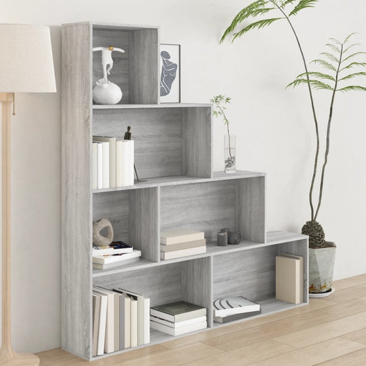 vidaXL Book Cabinet Grey Sonoma 155x24x160 cm