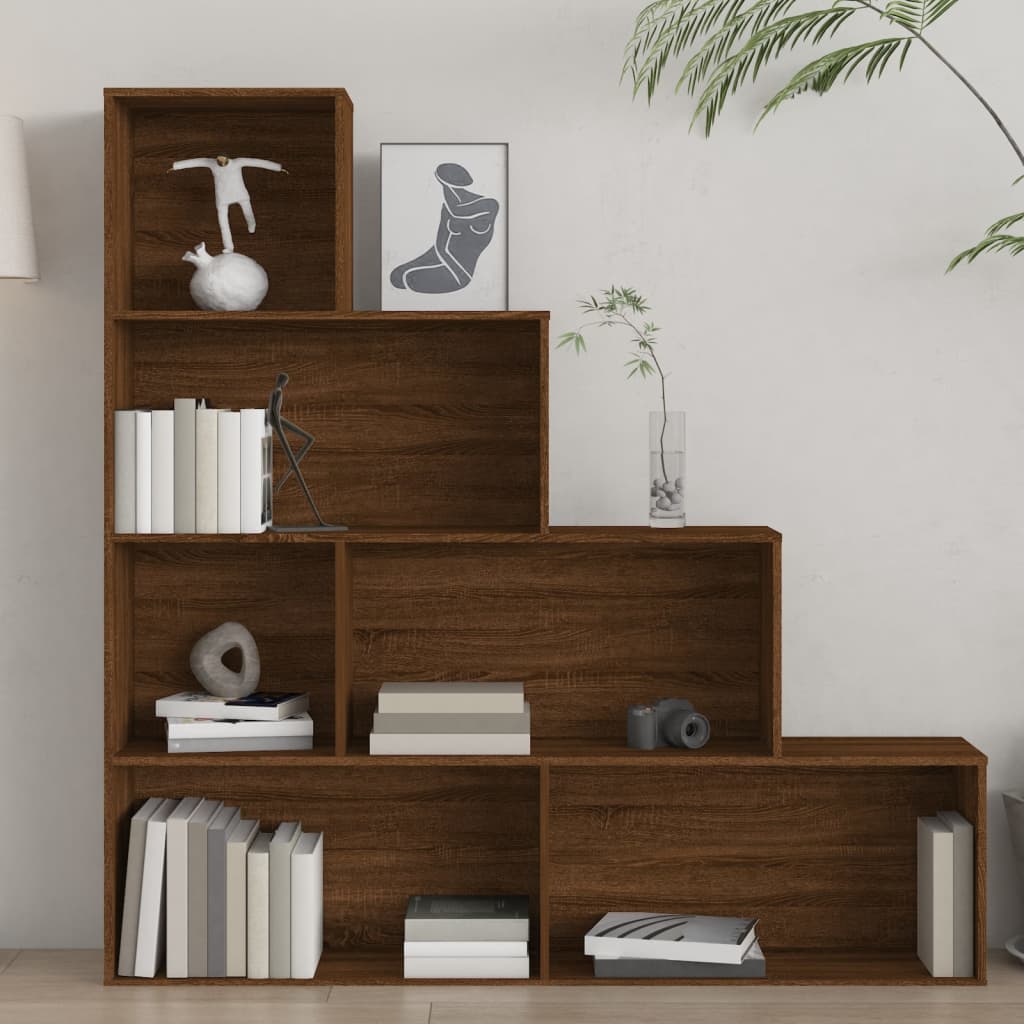 vidaXL Book Cabinet Brown Oak 155x24x160 cm