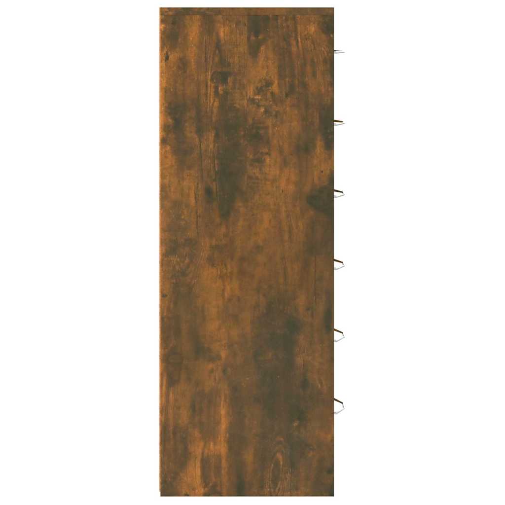 815363 vidaXL Sideboard with 6 Drawers Smoked Oak 50x34x96 cm Engineered Wood