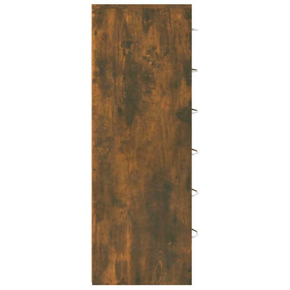 815363 vidaXL Sideboard with 6 Drawers Smoked Oak 50x34x96 cm Engineered Wood
