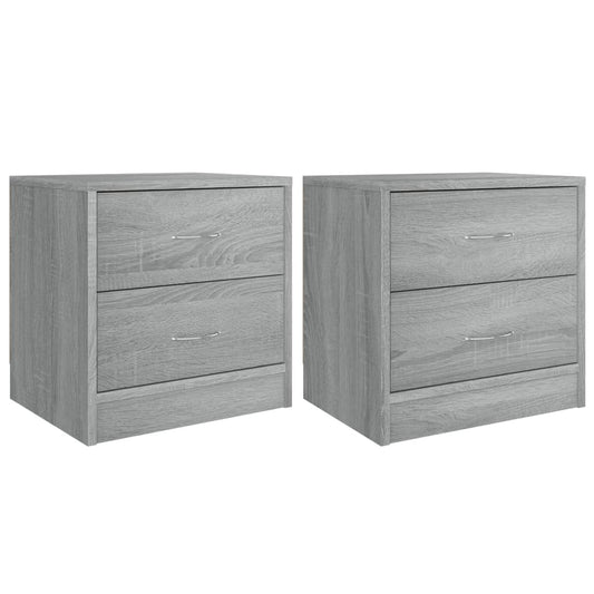 vidaXL Bedside Cabinets 2 pcs Grey Sonoma 40x30x40 cm Engineered Wood