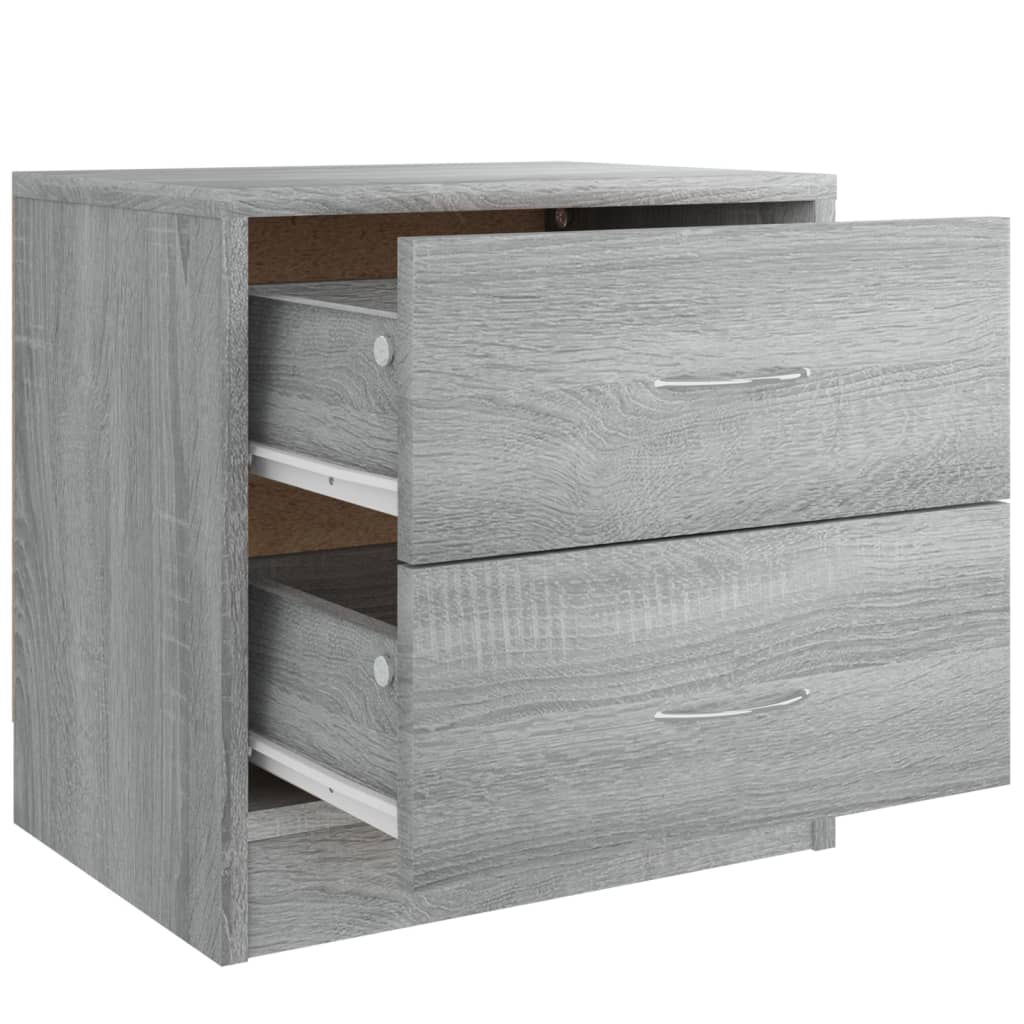 vidaXL Bedside Cabinets 2 pcs Grey Sonoma 40x30x40 cm Engineered Wood