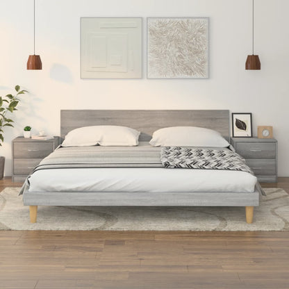 vidaXL Bedside Cabinets 2 pcs Grey Sonoma 40x30x40 cm Engineered Wood