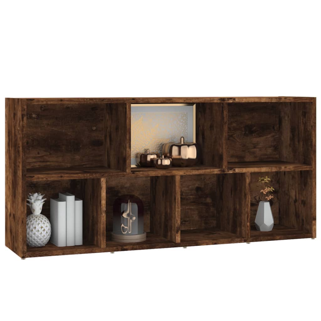 vidaXL Book Cabinet Smoked Oak 50x25x106 cm