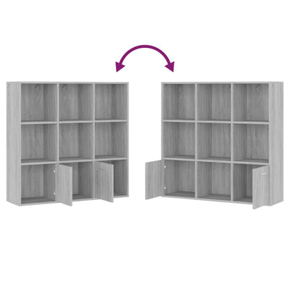 vidaXL Book Cabinet Grey Sonoma 98x30x98 cm