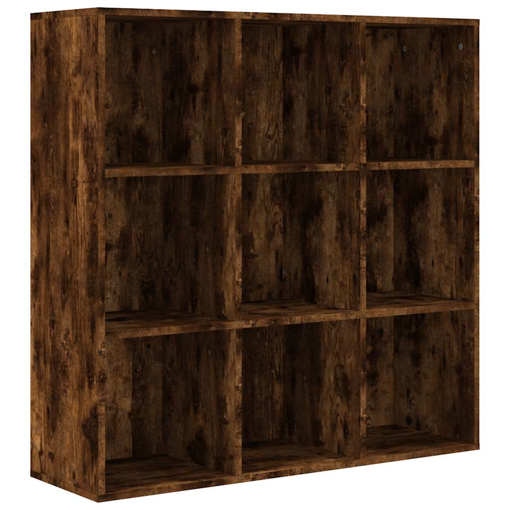 815450 vidaXL Book Cabinet Smoked Oak 98x29x97,5 cm
