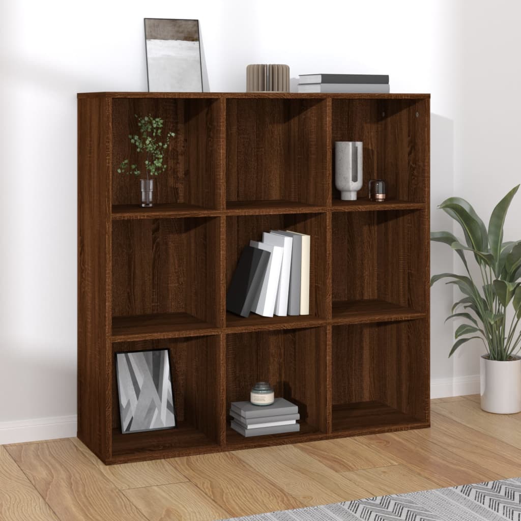 vidaXL Book Cabinet Brown Oak 98x29x97.5 cm