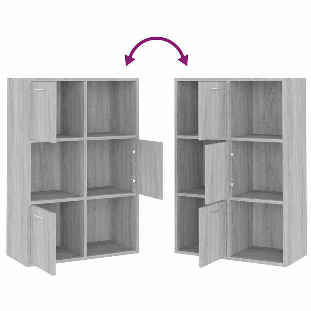 vidaXL Storage Cabinet Grey Sonoma 60x29,5x90 cm