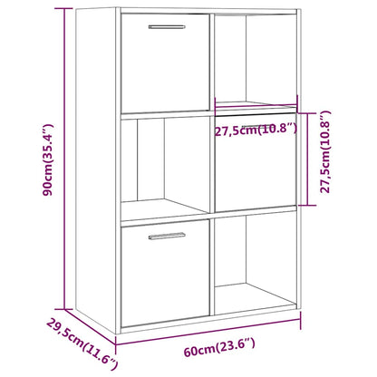 vidaXL Storage Cabinet Grey Sonoma 60x29,5x90 cm