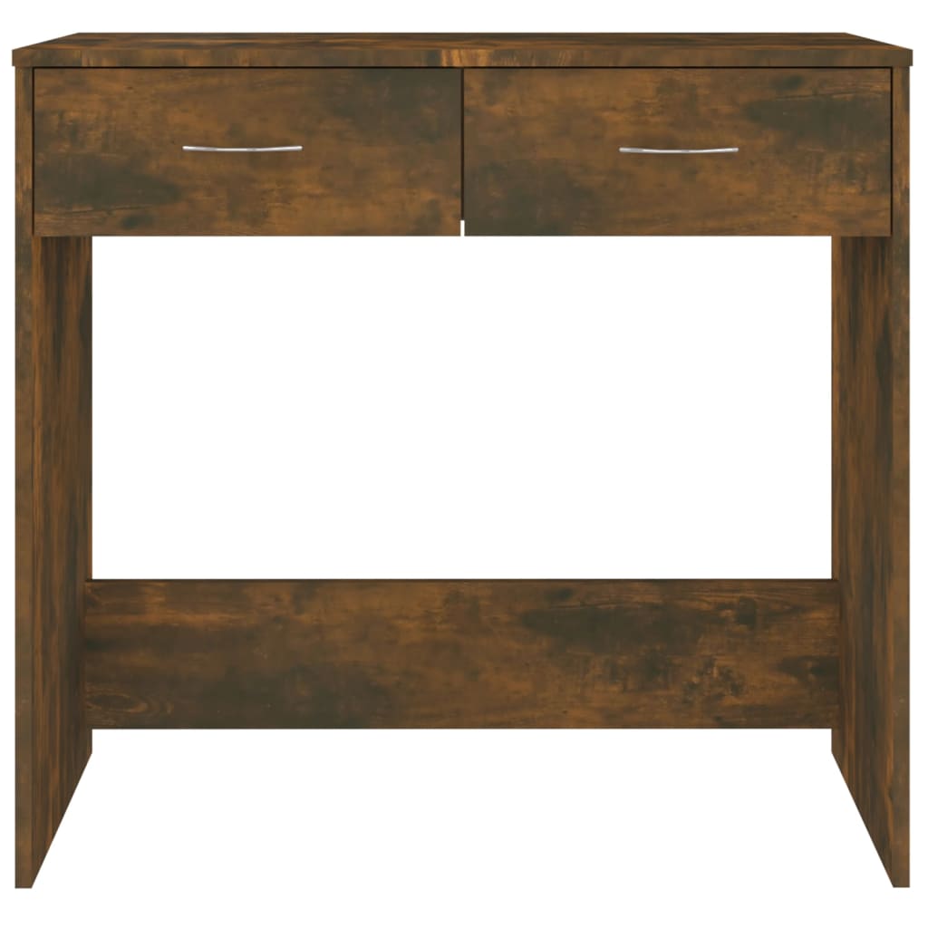 vidaXL Desk Smoked Oak 80x40x75 cm Engineered Wood