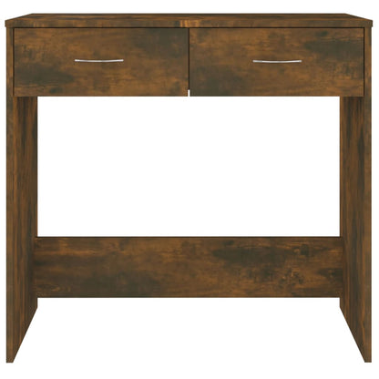 vidaXL Desk Smoked Oak 80x40x75 cm Engineered Wood